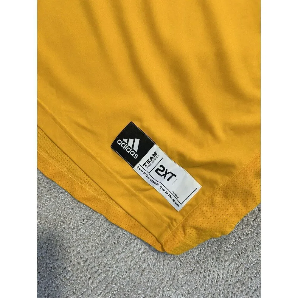 Adidas Team Issued NCAA Basketball Jersey Kennesaw State Owls #44 Yellow XXL 2XT